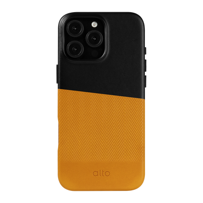 Alto Herring Leather Magnetic Case iPhone 16 Pro Max - Raven / Caramel
