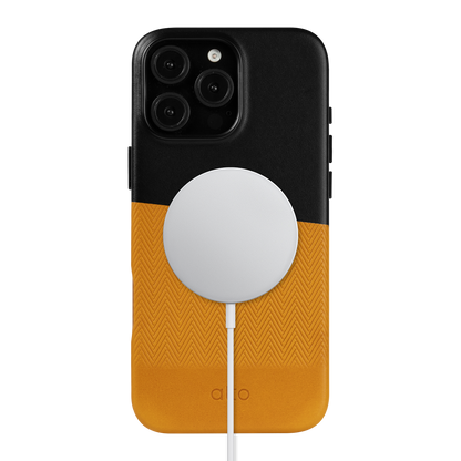Alto Herring Leather Magnetic Case iPhone 16 Pro Max - Raven / Caramel
