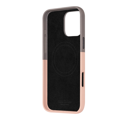 Alto Herring Leather Magnetic Case iPhone 16 Pro Max - Cement / Pink