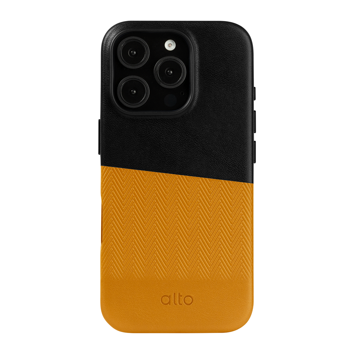 Alto Herring Leather Magnetic Case iPhone 16 Pro - Raven / Caramel