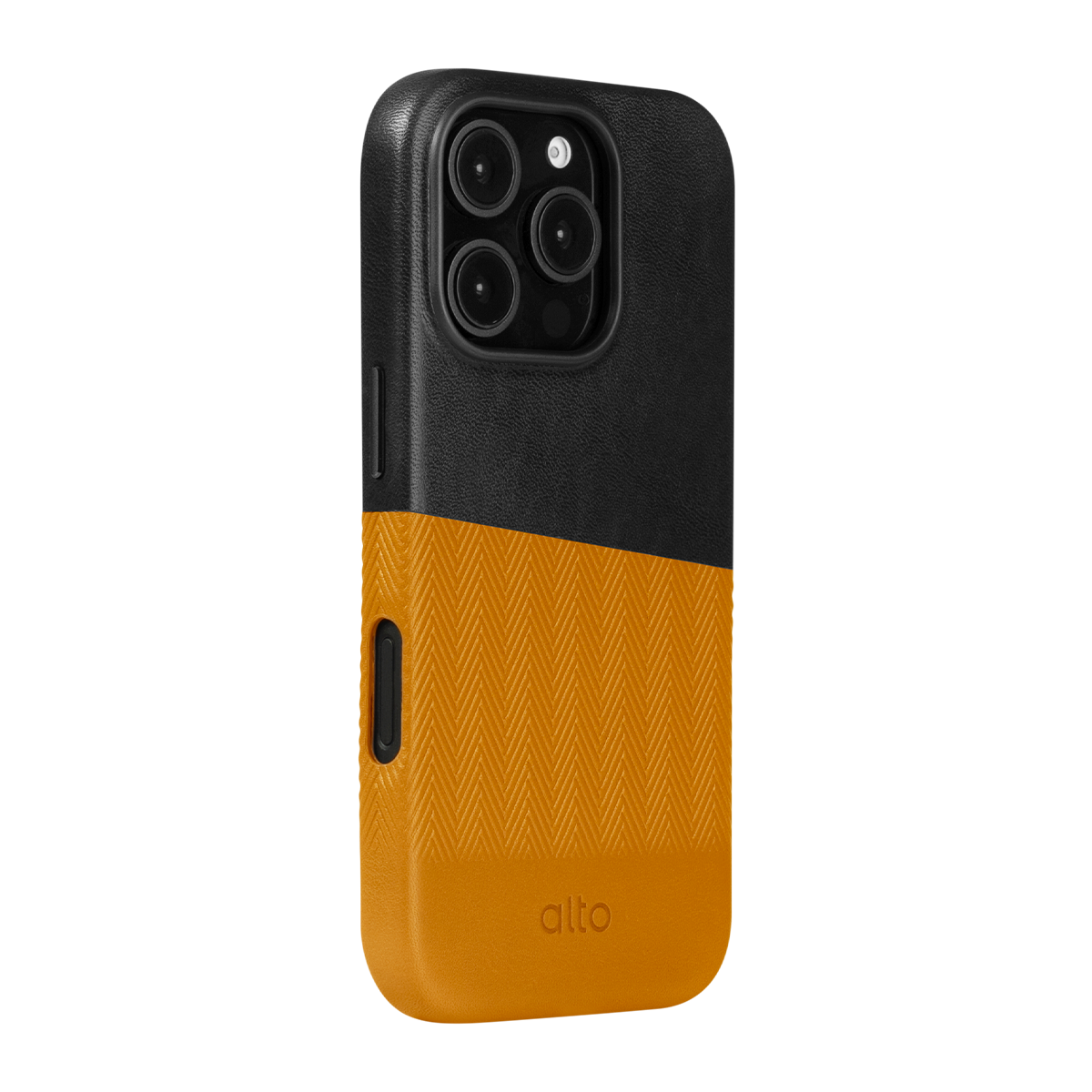 Alto Herring Leather Magnetic Case iPhone 16 Pro - Raven / Caramel