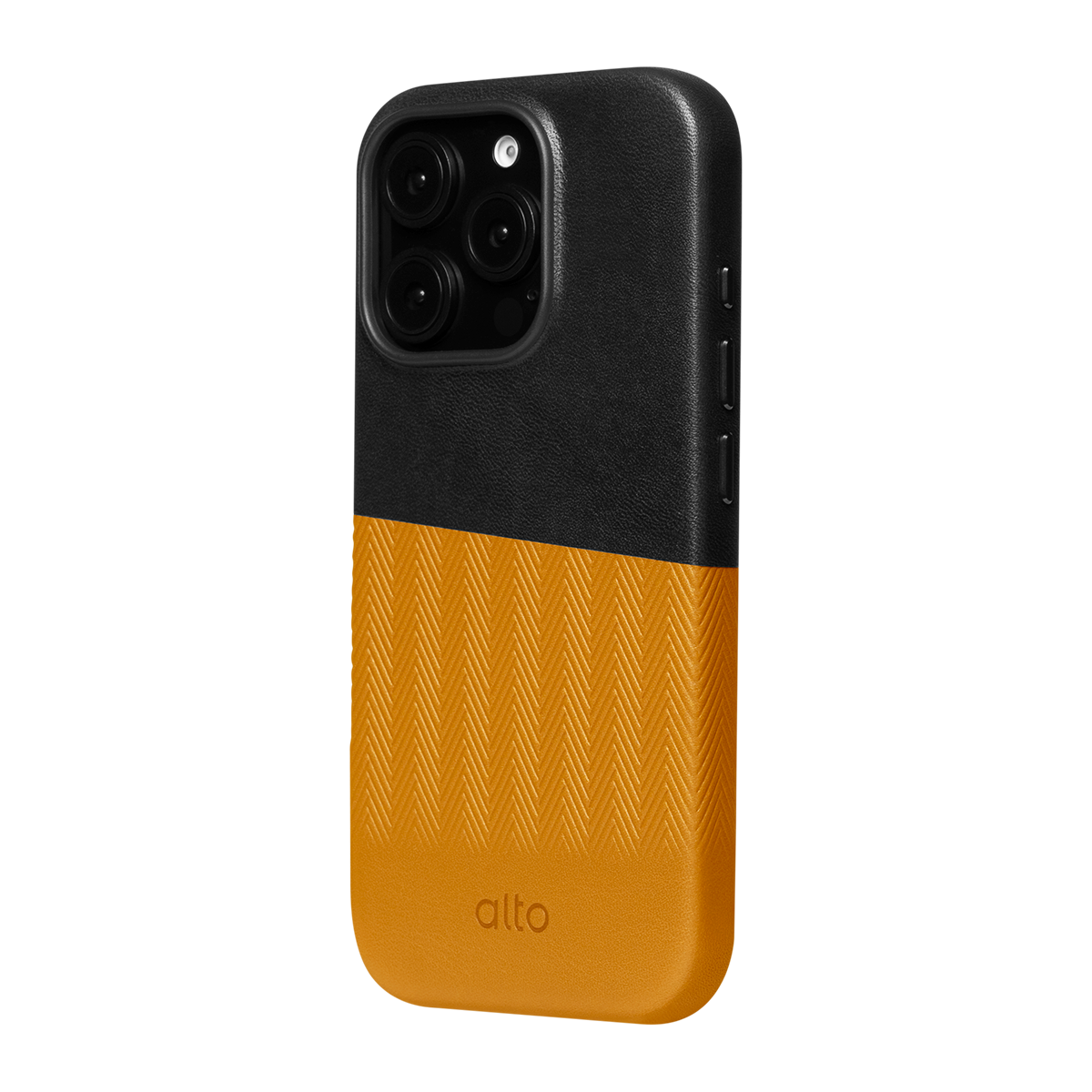 Alto Herring Leather Magnetic Case iPhone 16 Pro - Raven / Caramel