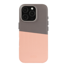 Alto Herring Leather Magnetic Case iPhone 16 Pro - Cement / Pink