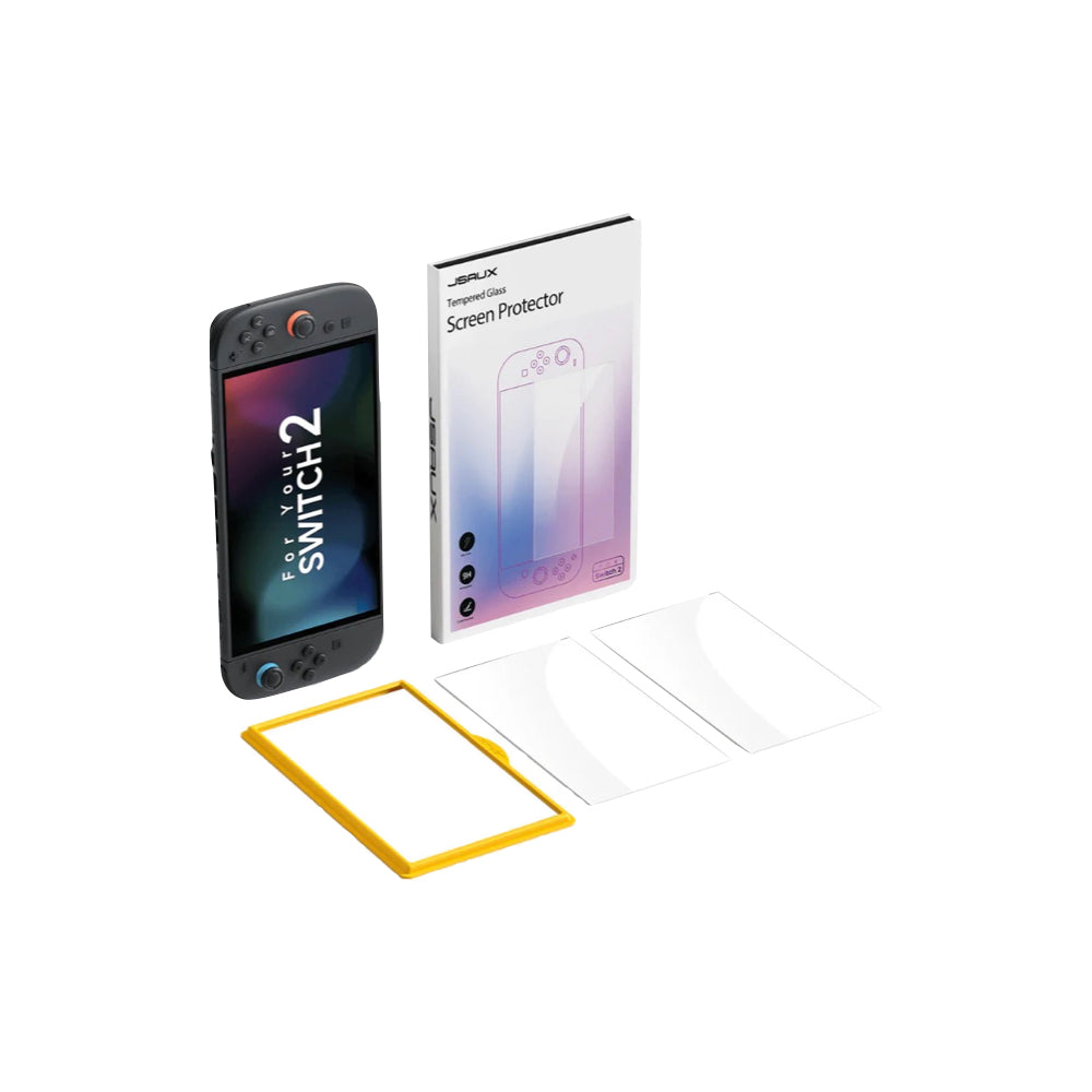Jsaux HD Tempered Glass Screen Protector for Switch 2(2 PACK) Clear