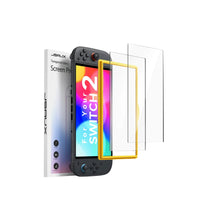 Jsaux HD Tempered Glass Screen Protector for Switch 2(2 PACK) Clear