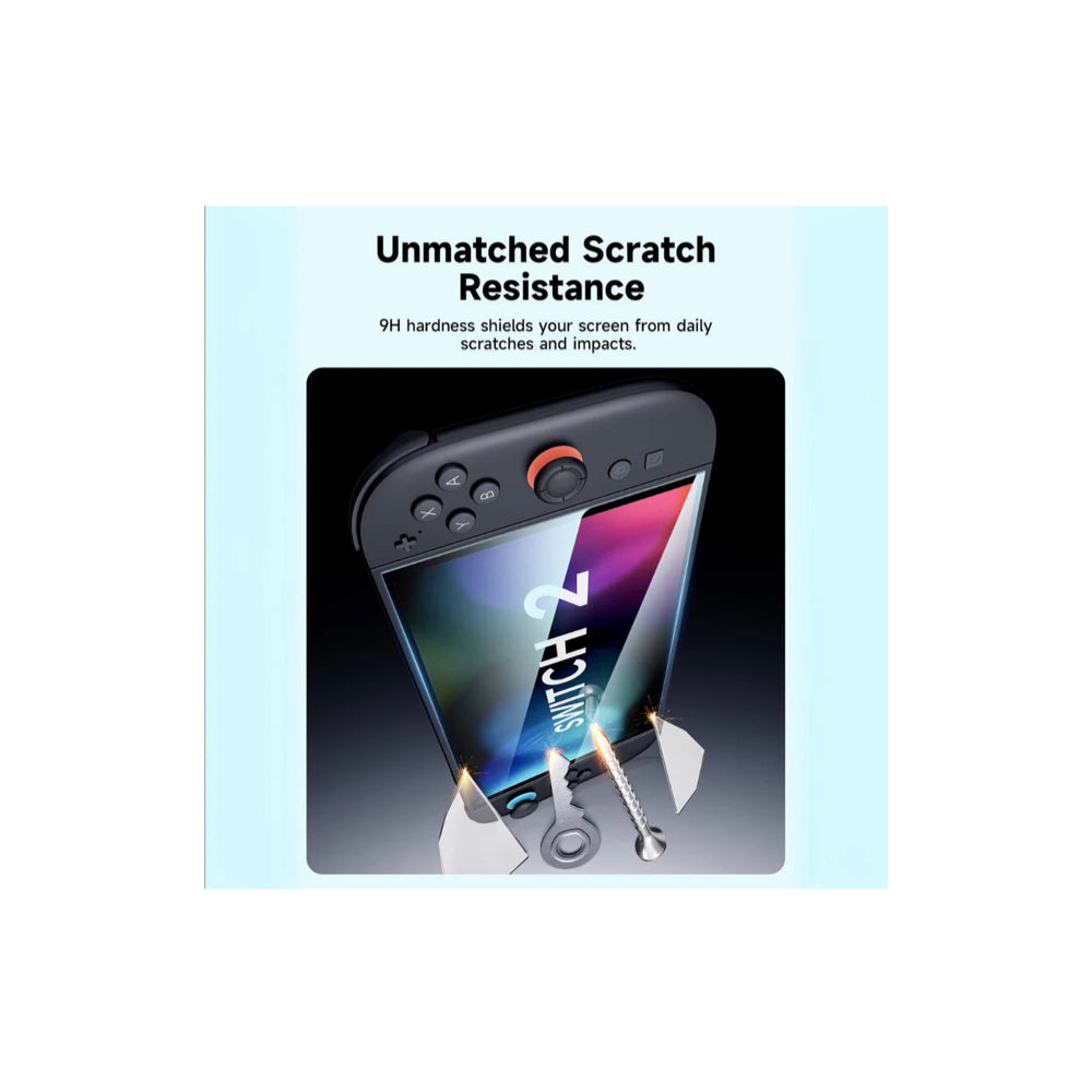Jsaux HD Tempered Glass Screen Protector for Switch 2(2 PACK) Clear