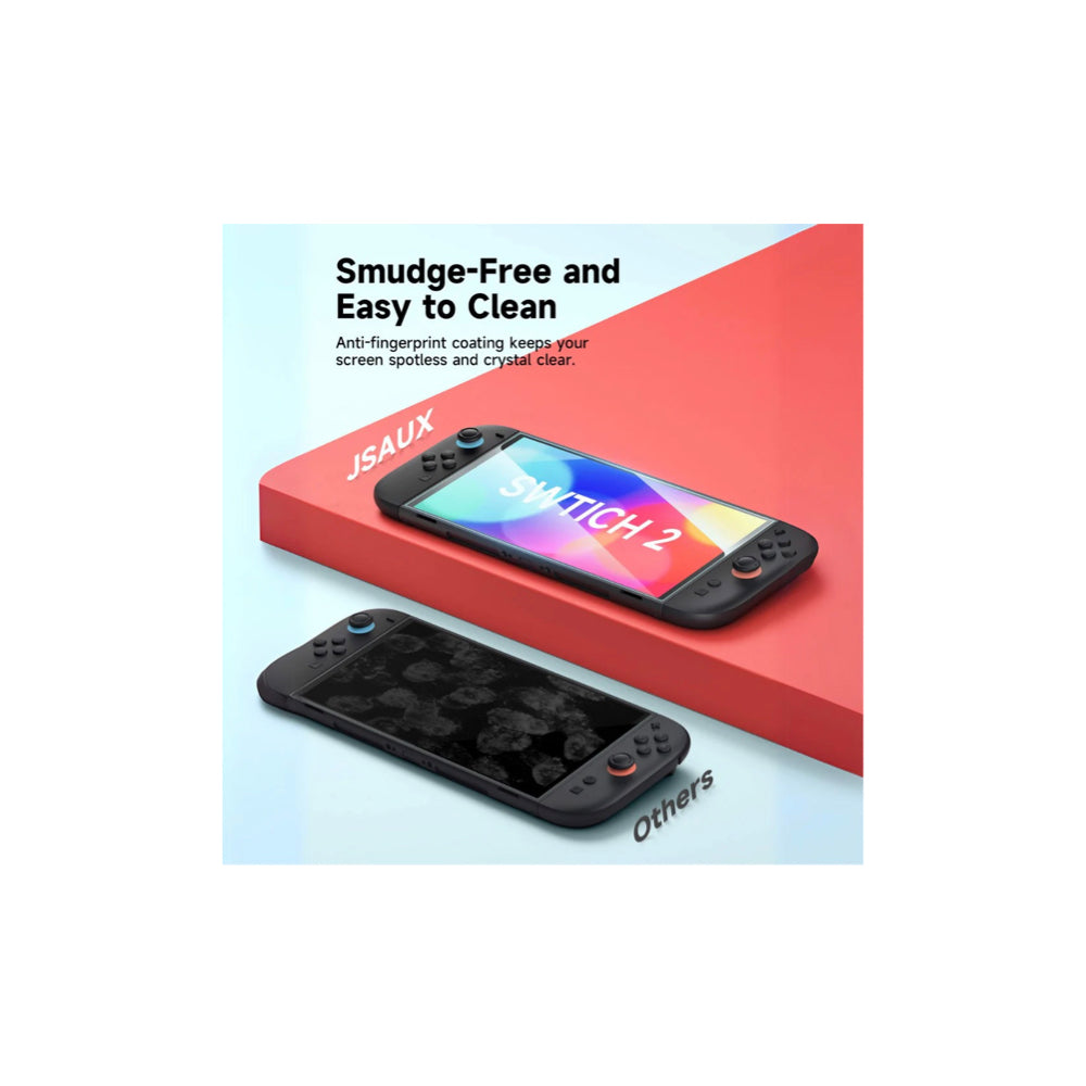 Jsaux HD Tempered Glass Screen Protector for Switch 2(2 PACK) Clear
