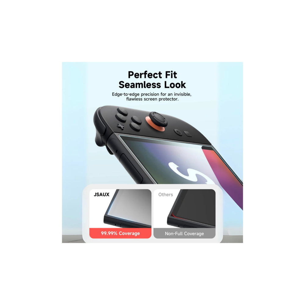 Jsaux HD Tempered Glass Screen Protector for Switch 2(2 PACK) Clear