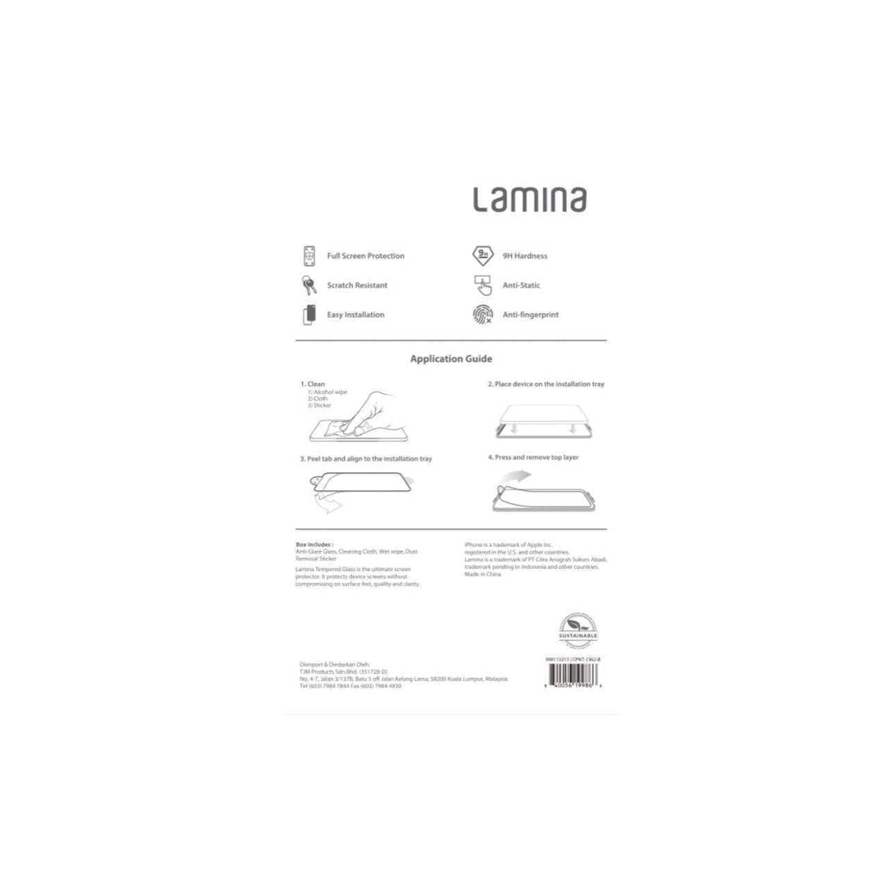 Lamina Tempered Glass for iPhone 16 Series