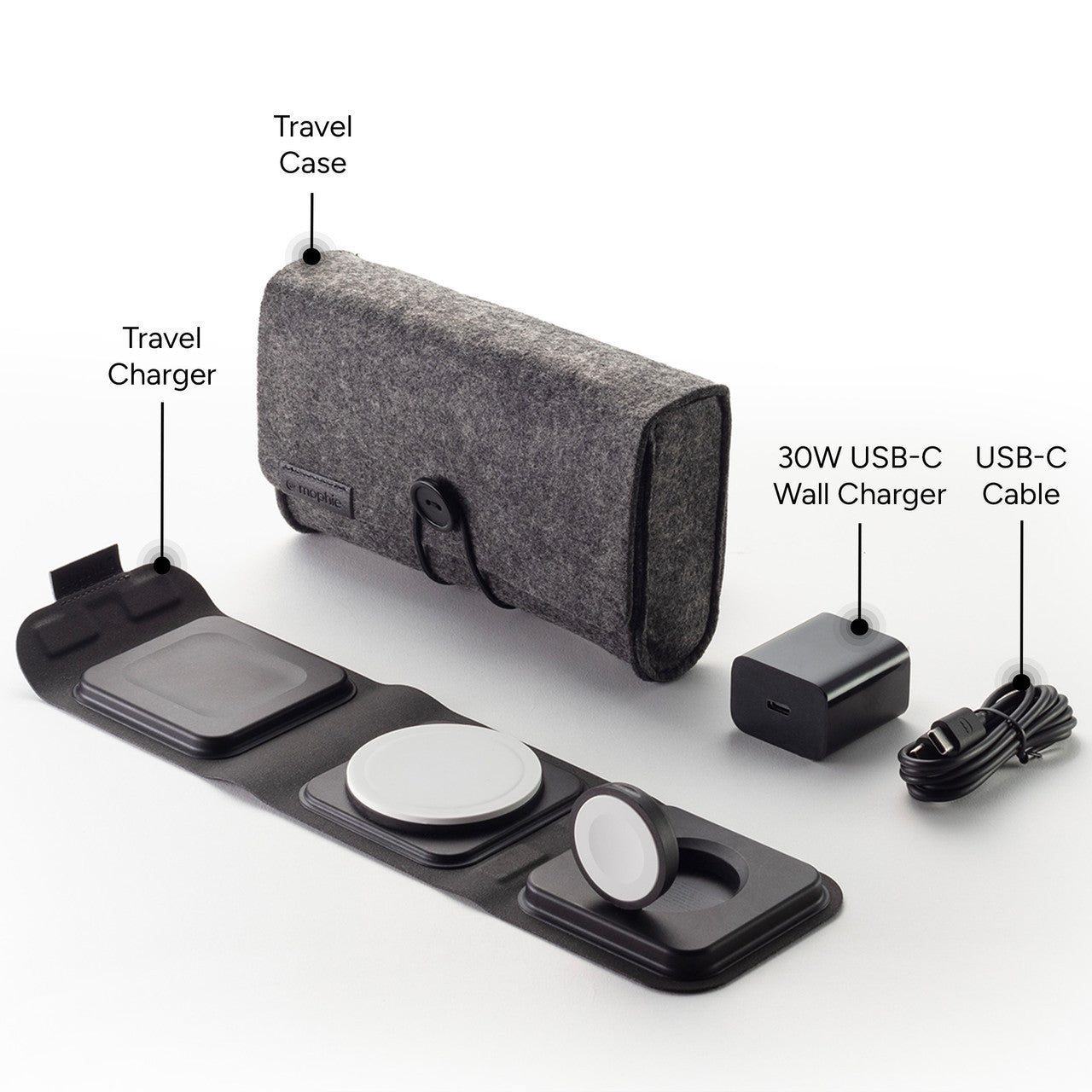 Mophie 3-in-1 Travel Charger with MagSafe (UK Version)