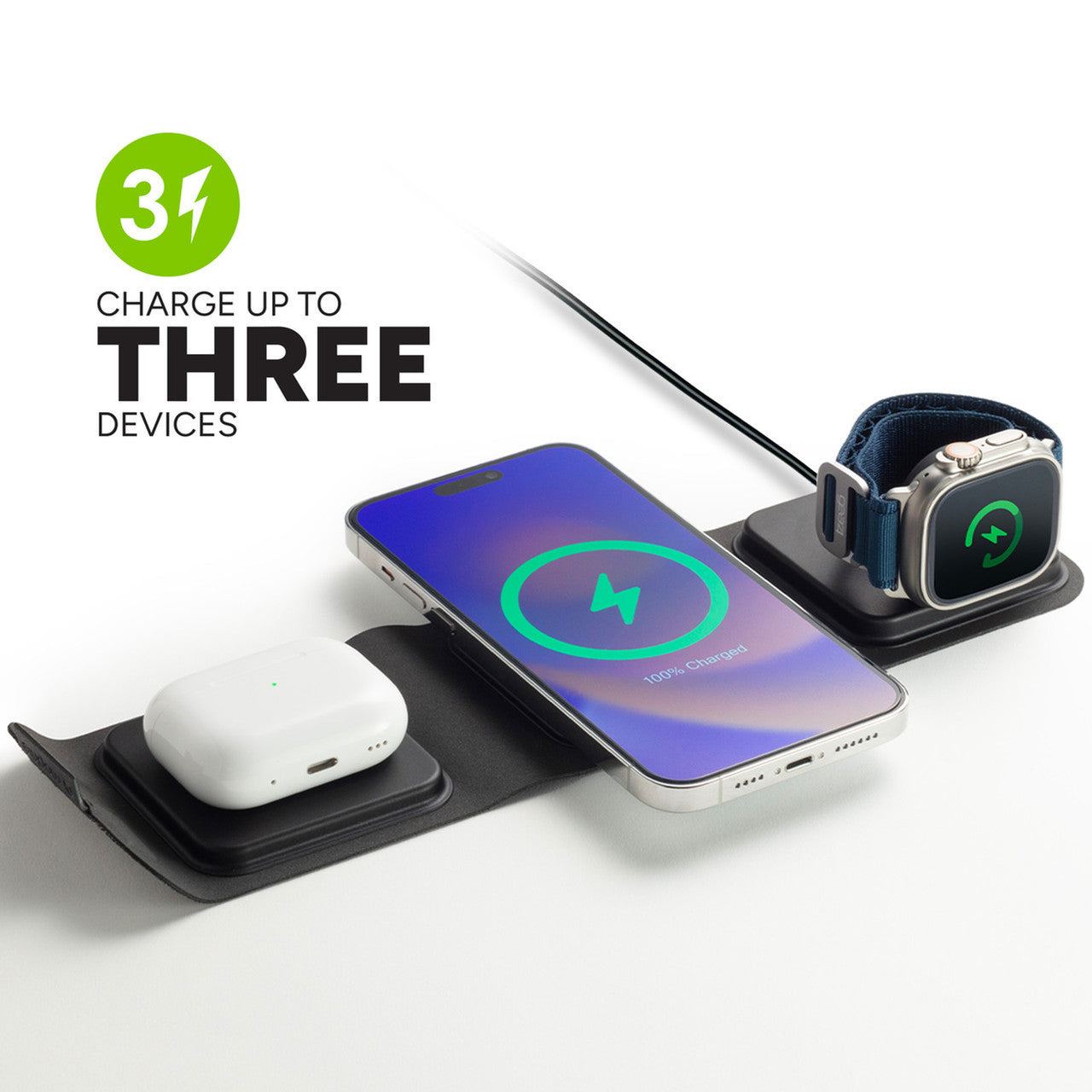 Mophie 3-in-1 Travel Charger with MagSafe (UK Version)