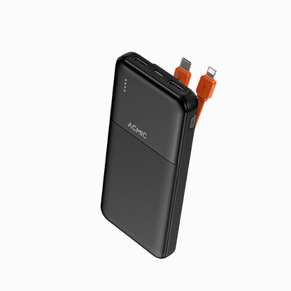 ACMIC 10000mAh powerbank with build-in Type C and Lightning Cable