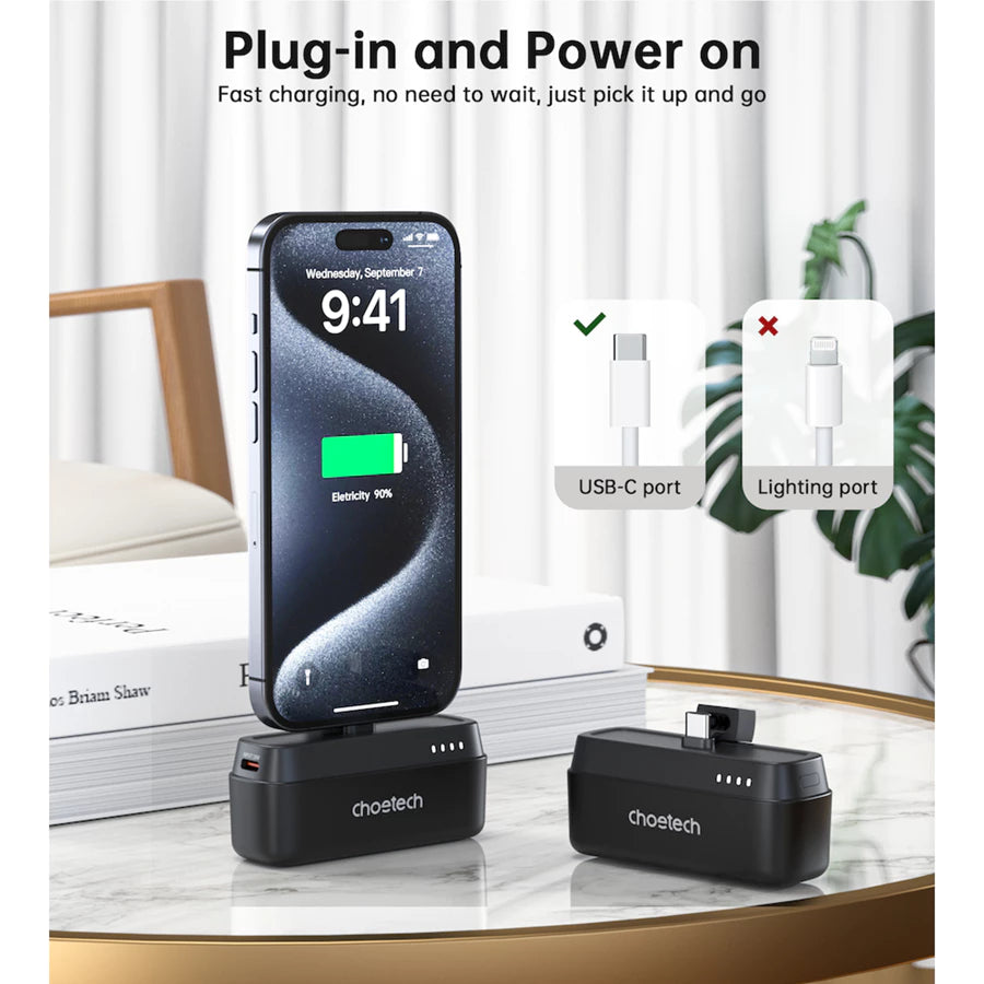 Choetech B740 PD20W 5000mAh Mini Power Bank with Type C Plug