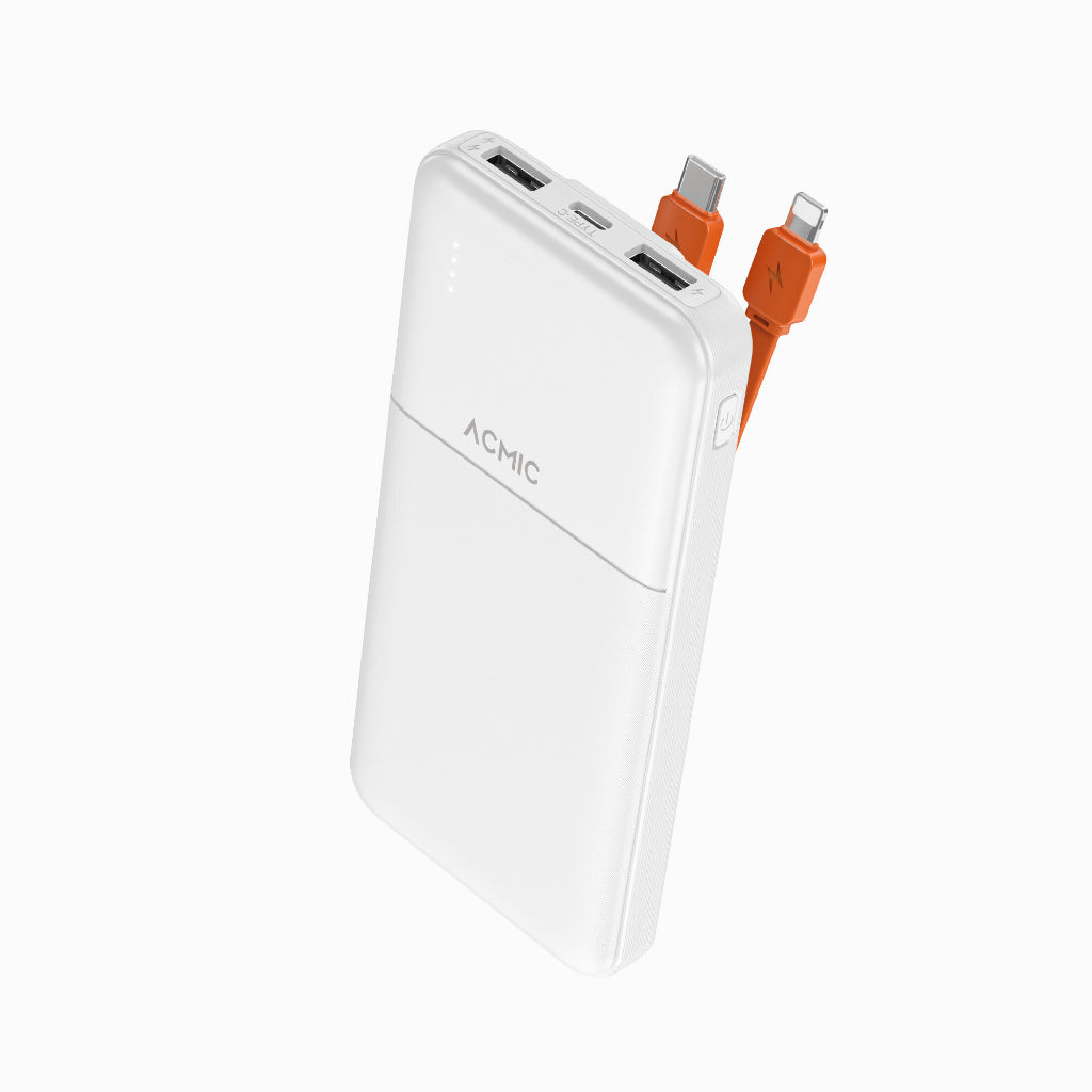 ACMIC 10000mAh powerbank with build-in Type C and Lightning Cable