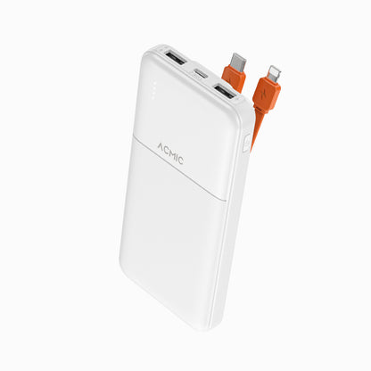 ACMIC 10000mAh powerbank with build-in Type C and Lightning Cable