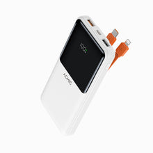 ACMIC 10000mAh powerbank with Digital Screen Display, Build in Type C and Lightning Cable