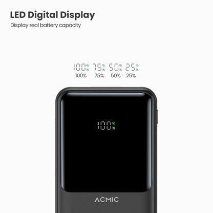 ACMIC 10000mAh powerbank with Digital Screen Display