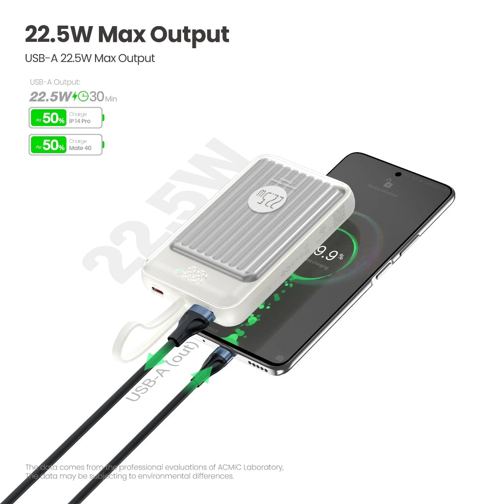 ALPHA 10000mAh Wireless Magsafe powerbank with build-in Type C (ALP10-27WPD (W1023)