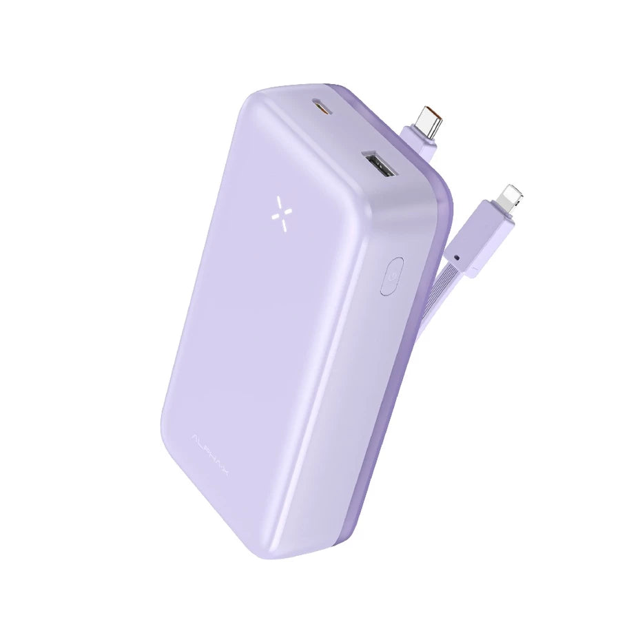 ALPHA 20000mAh powerbank with build-in Type C and Lightning Cable