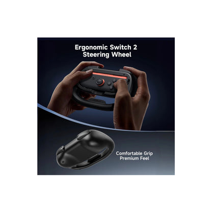 Jsaux Racing Steering Wheel for Switch 2 (Black)