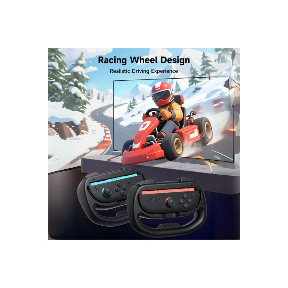 Jsaux Racing Steering Wheel for Switch 2 (Black)