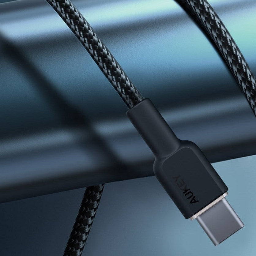 Aukey 1m Nylon Braided USB-C to USB-C Cable