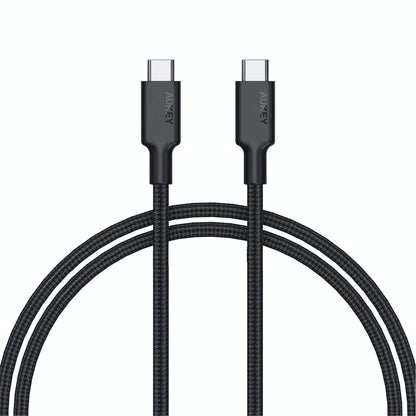 Aukey CB-CD21 Gen2 E Marker 100W USB 3.1 USB Type C To Type C Nylon Braided Cable