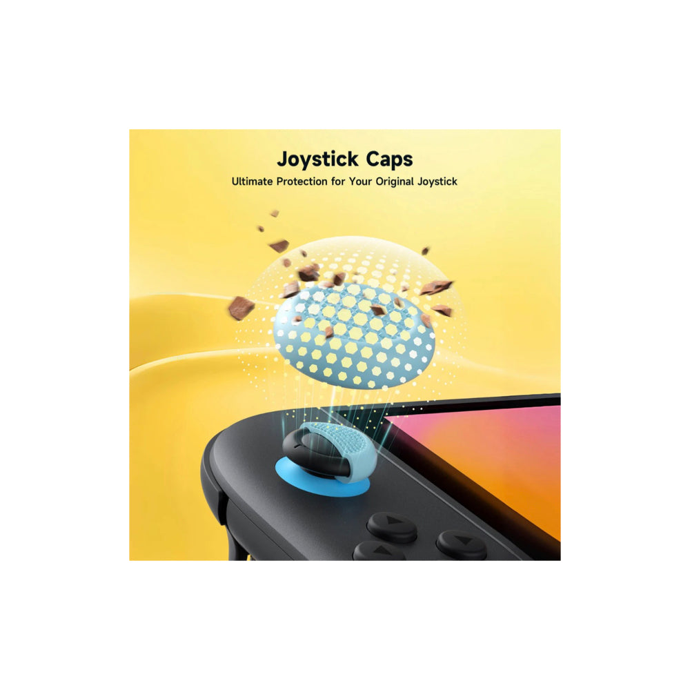 Jsaux Multi-Mode Joystick Cap and Thumb Grip with Lever Guard Set for Switch 2