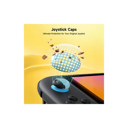 Jsaux Multi-Mode Joystick Cap and Thumb Grip with Lever Guard Set for Switch 2
