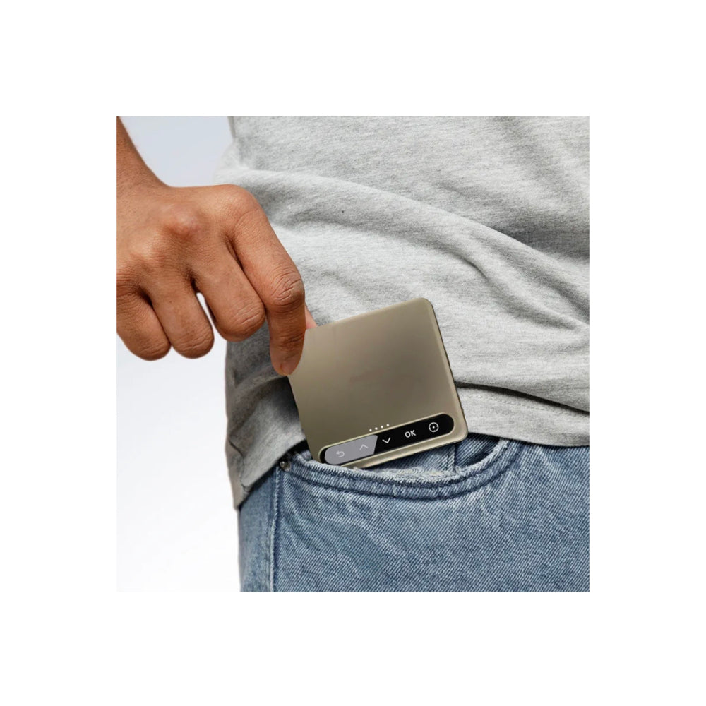 Aurzen Zip Tri-Fold Portable Mini Projector- Titanium Gold