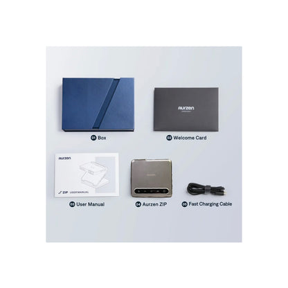 Aurzen Zip Tri-Fold Portable Mini Projector- Titanium Gold